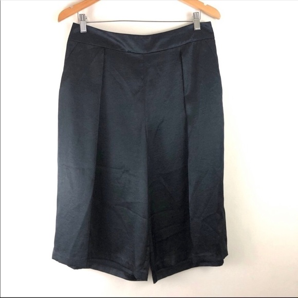 Robert Rodriguez Black Satin Palazzo Shorts 10 - Picture 1 of 8